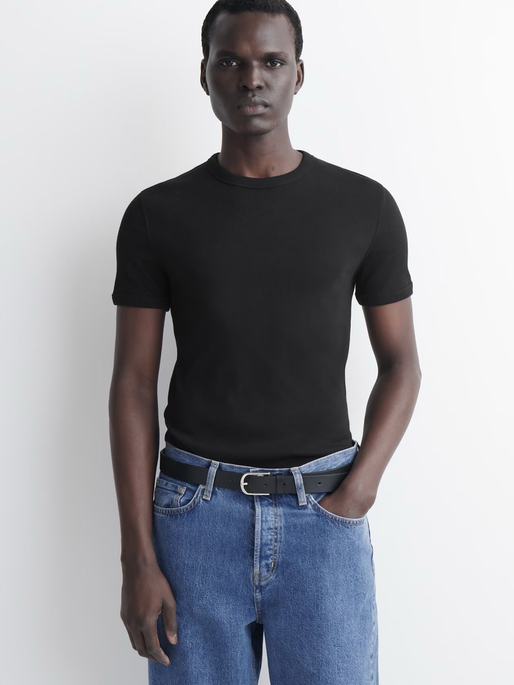 COS bundle of 2 tees. Black and white Short Sleeve Crewneck Tees